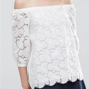 Max & Co. Delta Off Shoulder Top in White